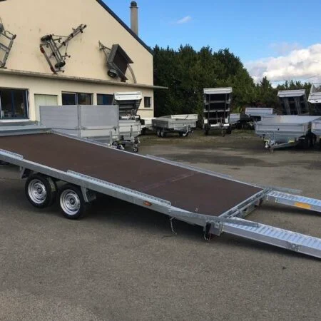 Remorque Mi – Porte-engin / Mi – Plateau – Ptac 3500 Kg